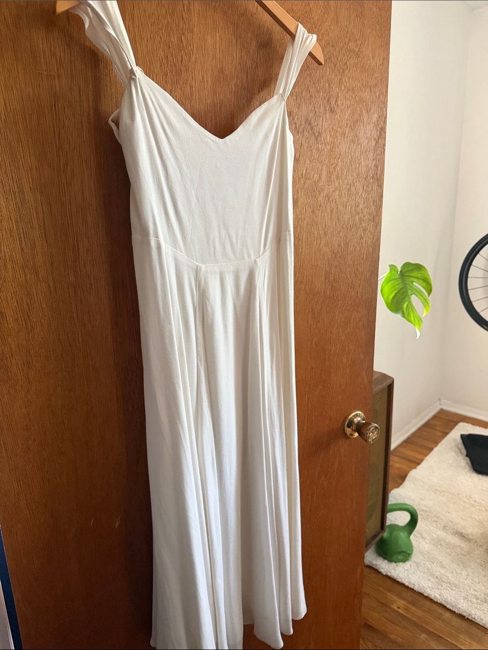 Reformation Cream Petite Maxi Dress